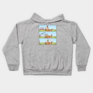 Chook Enjoying Ice Cream. Kids Hoodie